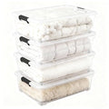 20L Under Bed Storage Containers, Closet Organizers and Storage Bins, Under Bed Storage Box with Wheels, Set of 4 - size: 20L