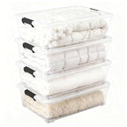 20L Under Bed Storage Containers, Closet Organizers and Storage Bins, Under Bed Storage Box with Wheels, Set of 4 - size: 20L