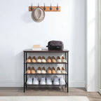 4-Tier Shoe Rack Organizer, Metal Mesh Shoe Storage Shelf, for Entryway, Hallway, Closet, Dorm Room, Industrial, Rustic Brown - size: 4-Tier