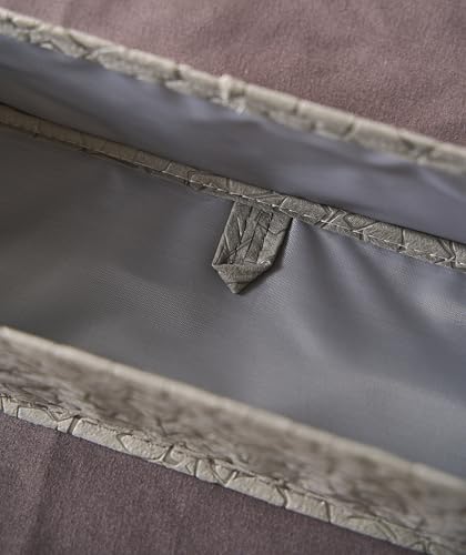 Slim Little Bins for Organizing Socks, Underwear and Bras in Drawers, Set of 4, 13x4x3, Gray