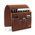 Sofa Armchair Caddy & Remote Control Holder - Armrest Organizer with Side Pocket Storage for Recliner Couch, for magazines, Tablets, Phones, Game Consoles