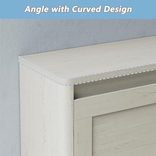Shoe Storage Cabinet with 4 Flip Drawers, Freestanding Legs for Entryway, Slim Off White - size: 4 Flip Door