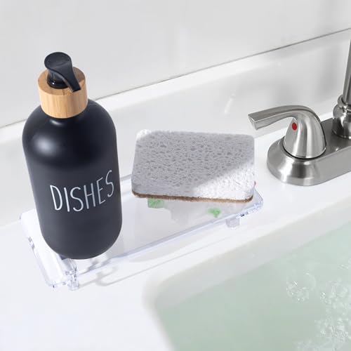 Chivalral Acrylic Bathroom Counter Tray: Water-Resistant Kitchen and Bathroom Tray Countertop Decor,Perfect for Soap Dish,Vanity,Plant,Candle Decor,and Riser Organizer-Small - size: Small-8.6 x 3.6 x 1.5