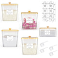 Vincona Laundry Room Organization and Storage, Laundry Pods Container and Dryer Sheet Holder with Bamboo Lids and Labels, Laundry Organizer with Scoops for Booster Beads, Powder, Pods, 4+1 Pack - size: 4+1 Pack