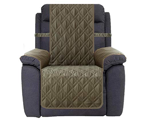 Ameritex Waterproof Nonslip Recliner Cover Stay in Place, Dog Chair Cover Furniture Protector, Ideal Recliner Slipcovers for Pets and Kids (Green, 23") - color: Green, size: 23"