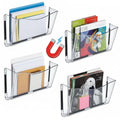 Azar Displays 250045 Clear Plastic Wall Mount File Holder with Magnets, Legal(Magnetic), 4-Pack - color: CLEAR, style: Magnetic