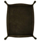 Londo Genuine Leather Tray Organizer - Practical Lightweight Water Resistant Computer Table Desk Storage Box for Wallets, Watches, Keys, Coins, Cell Phones and Office Equipment - color: Green