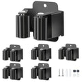 5 PCS Broom Holder Wall Mount, Upgraded Heavy Duty Mop and Broom Holder Wall Mount, Stainless Steel Broom Hanger Mop Holder Rack for Kitchen Laundry Garden Tool Organizer