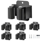 5 PCS Broom Holder Wall Mount, Upgraded Heavy Duty Mop and Broom Holder Wall Mount, Stainless Steel Broom Hanger Mop Holder Rack for Kitchen Laundry Garden Tool Organizer