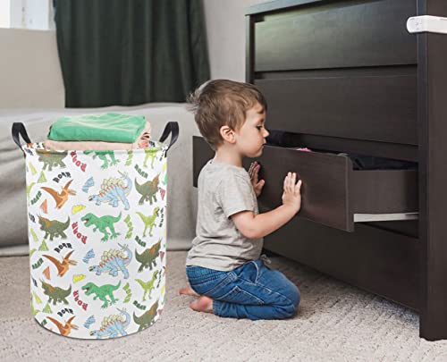 Dinosaur Laundry Basket,Kids Toys Storage Bin for Bedroom,Waterproof Baby Clothes Hamper with Handles,Nursery Hamper,Room Decor,Gift Baskets(Howling Dinosaur) - color: Howling Dinosaur