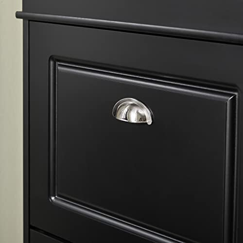 Haotian FSR94-SCH, Black Shoe Cabinet with 3 Flip Drawers, Freestanding Shoe Rack, Shoe Storage Rack(9.4" D x 20.9" W x 46.1" H) - color: Black, size: 3 Drawers:20.8x9.4x46"