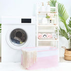 MINTWOOD Design 22in Extra Large Blanket Basket Holder Living Room, Rectangle Rope Woven Storage Basket with Handles for Laundry, Pool Towels, and Shoes, Dog Toy Organizer Bin Box, Light Pink - color: Light Pink
