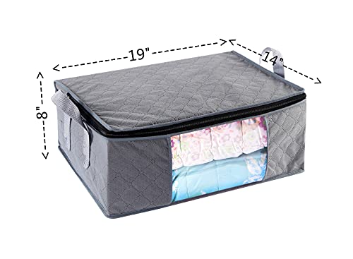 Storage Bins Storage Bags Closet Organizers Sweater Storage Clothes Storage Containers, 3pc Pack, Gray (G01) - color: Gray