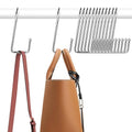 ZEDODIER 15 Pack Purse Hanger Closet, Bag Organizer Purse Hooks for Closet, Keeping Purses Visible and in Good Condition, Metal Hanging Backpack Holder Rack, Silver - color: Silver
