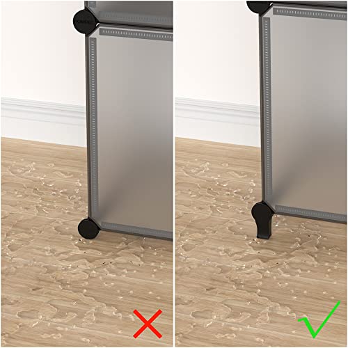 HOMIDEC Closet Organizer, 12-Cube Closet Organizers and Storage, Portable Closet Shelves, Clothing Storage (Grey) - color: Grey