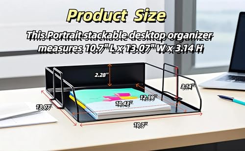 YFS 4 Tier Paper Organizer with Handle, Mesh Desk File Letter Tray, Paper Sorter Organizer for A4 Letter, for Home, Office, School Supplies Organization Storage (4, Portrait&Black) - color: A4,portrait,black, 4 Tier