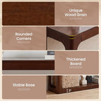 Giantex 47" Wood Console Table, 2-Tier Mid Century Modern Entryway Table w/Storage Shelf, Narrow Sofa Table w/Solid Rubber Wood Frame, Behind Couch Table for Hallway, Living Room, Foyer
