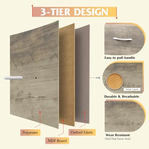 WLIVE 9-Drawer Dresser, Fabric Storage Tower for Bedroom, Hallway, Nursery, Closet, Tall Chest Organizer Unit with Fabric Bins, Steel Frame, Wood Top, Easy Pull Handle, Greige - color: Greige