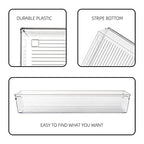 Backerysupply Clear Plastic Drawer Organizer Tray for Vanity Cabinet (9"×6"×2" Set of 4) For Office Bathroom Makeup Drawers - size: 9 in x 6 in x 2 in