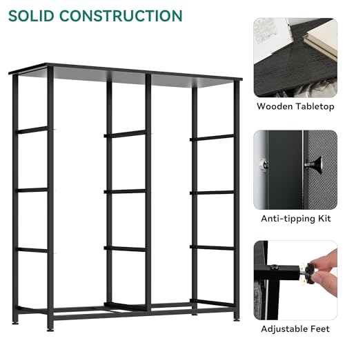 YITAHOME Storage Tower Unit with 8 Drawers - Fabric Dresser with Large Capacity, Organizer Unit for Bedroom, Living Room & Closets - Sturdy Steel Frame, Wooden Top & Easy Pull Fabric Bins - color: Graphite, style: 8-Drawer