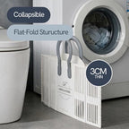 40L Collapsible Laundry Basket with Handles, Durable Space-Saving Storage Basket for Clothes, Utility, Groceries, Toys & Home Organization– White - color: White
