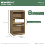 ClosetMaid Modular Storage Stackable 3-Shelf Unit, Sand - color: Sand