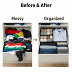 2Pack Drawer Organizer Clothes Set - Dresser Organizer For Bedroom, Closet - Perfect Clothes Organizer and Storage Underwear Socks Organizer