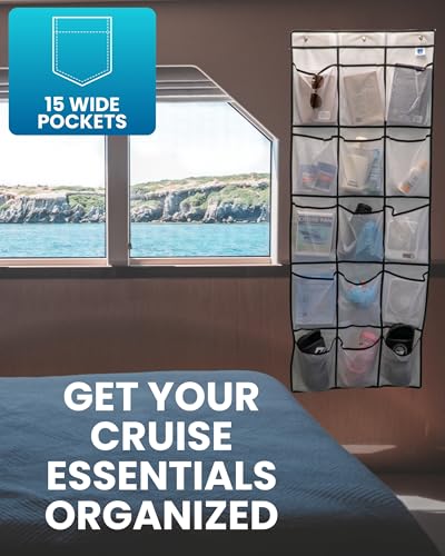 Nordmoose Cruise Ship Magnetic Door Organizer, Over The Door Organizer For Cruise Ships, Magnetic Shoe Rack - 3 Strong Anti-Scratch Magnets - Large Durable Pockets To Store Cruise Essentials 2026