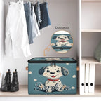 Custom Storage Basket with Name, Personalized Storage Bins with Zipper Lid, Foldable Fabric Storage Box Large capacity with Handle Dalmatian - color: Option 12