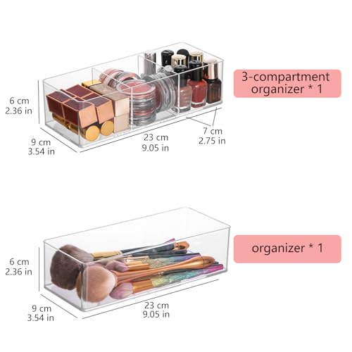 Acrylic Organizer 2 pieces Makeup Organizer Countertop For Drawers Organizer Storage Bathroom Organizers And Storage Is A Good Choice For Desktop Finishing (2)