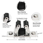 Mop and Broom Holder Wall Mount, 2PCS Heavy Duty Stainless Steel Broom Hanger Wall Mounted Broom Organizer Garage Organization Tool Organizer Storage for Laundry Room Home Garden Garage