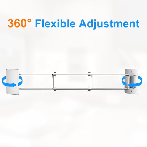 songsoso 2 Pack RV Corner Rod, Camper Shelf Bar, 7–13 Inches Adjustable Bathroom Organizer, Stainless RV Wall Accessories