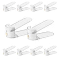 Shoe Slot Organizer,Adjustable Shoe Stacker for a Pair of Shoes,Shoe Holder Space Saver,Double Deck Shoe Riser Shoe Rack,Shoe Organizer for Closet (Clear, 10 Pack) - size: 10 Pack