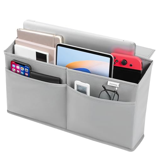Desk Side Hanging Organizer, Adhesive Storage Bag with Pockets for Magazine Ipad Notebook, for End Tables Home Office Desks Computer Workstations Dressing Table, Grey - color: 1PC