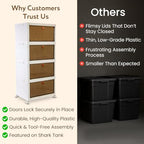 Quik Box Sport 6 Gallon 4 tier Stackable Storage Bins with Magnetic Door, Collapsible Organizer Foldable Container, for Bedroom Living Room Neat, Tidy Dorms and Organized Homes, Boxes