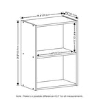 Furinno Luder Bookcase / Book / Storage, Green/White, 2-Tier - color: White/Green, size: 2-Tier, 9 x 16 x 21