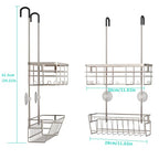 HapiRm Hanging Shower Caddy Organizer - No Drilling Shower Organizer with Inclined Shelf, Rustproof & Waterproof 304 Stainless Steel Bathroom Caddy - Brushed Nickel - color: Brushed Nickel-Inclined Shelf