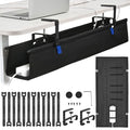 36" Under Desk Cable Management Tray- Clamp/Screw Mount Desk Cable Organizer Cable Tray Hiders for Office&Home - size: 36"L x 5.5"W
