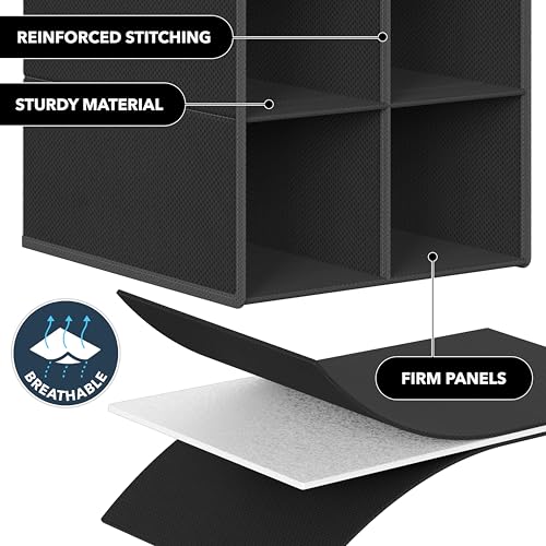 Simple Houseware 20 Section Shelves Hanging Shoes Organizer Holder for Closet, Black - color: Black