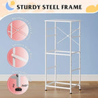WLIVE Dresser with 4 Drawers, Storage Tower, Organizer Unit, Fabric Dresser for Bedroom, Hallway, Entryway, Closets, Sturdy Steel Frame, Wood Top, Easy Pull Handle, Purple - color: Purple