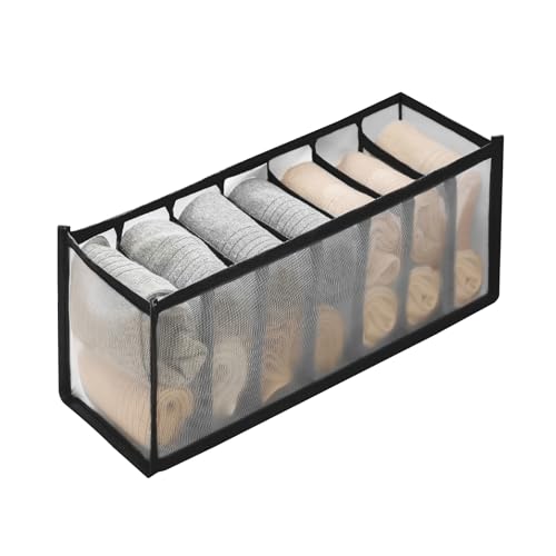 1 Pcs Underwear Storage Box Drawer Underwear Organizer Lingerie Organizer Compartment Storage Box for Wardrobe Drawer Use(Black) - color: Black-1pc