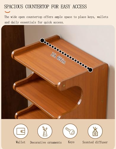 Narrow Vertical Shoe Rack - Slim Space Saving Free Standing Shoe Storage Organizer, for Entryway, Closet, Bedroom, Garage, Small Apartmen (Brown Wooden, 7layers 37.8" H) - size: 7layers 37.8"H