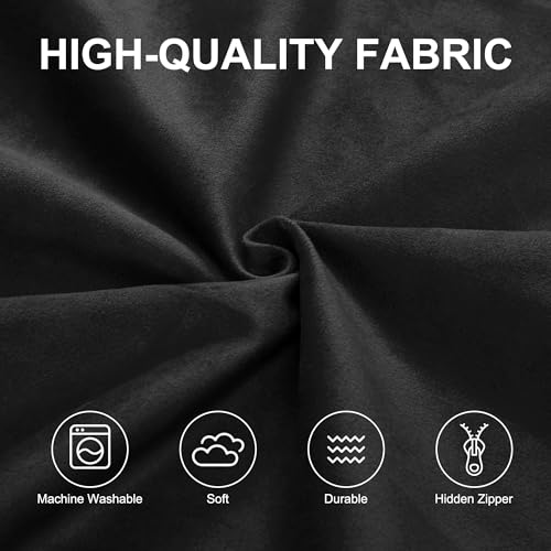 Hobestluk 4FT Bean Bag Chair Giant Bean Bag Chairs for Adults Large Bean Chairs with Removable Cover, Beanbag Chair with Filler, Adult Bean Bag Chairs for Living Room, Bedroom - color: Black, size: 4FT - 44" x 44" x 24"