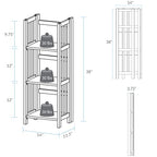 Casual Home Narrow 3-Shelf Folding Bookcase, 14" Wide, Mahagony - color: Mahogany