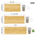 AMBIRD Bamboo Spice Drawer Organizer with Non-slip Mat, 4 Tier Jar Spice Rack Tray 13'',Seasoning Organizer for Kitchen,Cabinet,Drawers,Countertop - size: 4 Pcs x 13'' W, style: Natural
