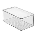 iDesign Stackable Shoe Box with Hinged-Lid for Wedges or Sandals, Set of 4, Clear, Made in USA - style: Pack of 4