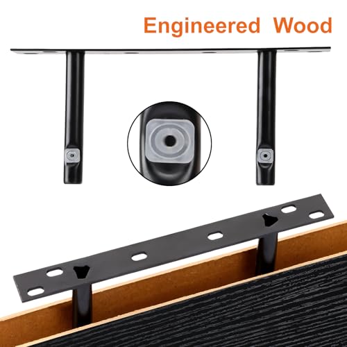 Fixwal Black Floating Shelves for Wall, Rustic Wood Shelves for Bathroom, Living Room, Bedroom and Kitchen, Wall Shelves for Storage, Books, Room Decor (Set of 4, 15.8 Inch) - color: Black