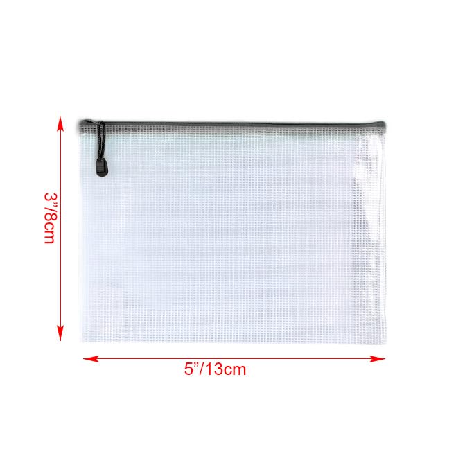 Plastic Mesh Zipper Pouch Document Folders Bag Zip File Bags for Office Supplies Storage Puzzle Games-15 Pcs (Multicolor, 3"x 5") - color: Multicolor, size: 3"x 5"