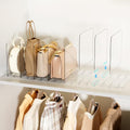 Bag & Purse Organizer for Closet Stackable Acrylic Shelf Dividers for Closet Organization, Clear Handbag Purse Storage Organizer Divider, Keep Clutch, Wallet, Pocketbook Upright, 2 Pack - size: 2 Set