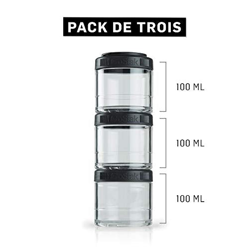 BlenderBottle GoStak 100cc 3Pak - Black Color Black Style: 100cc 3-Pak, Model: C00315 - color: Black, size: 100cc (Pack of 3)